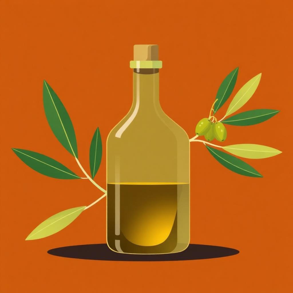 Illustration éditoriale : Huile d'olive