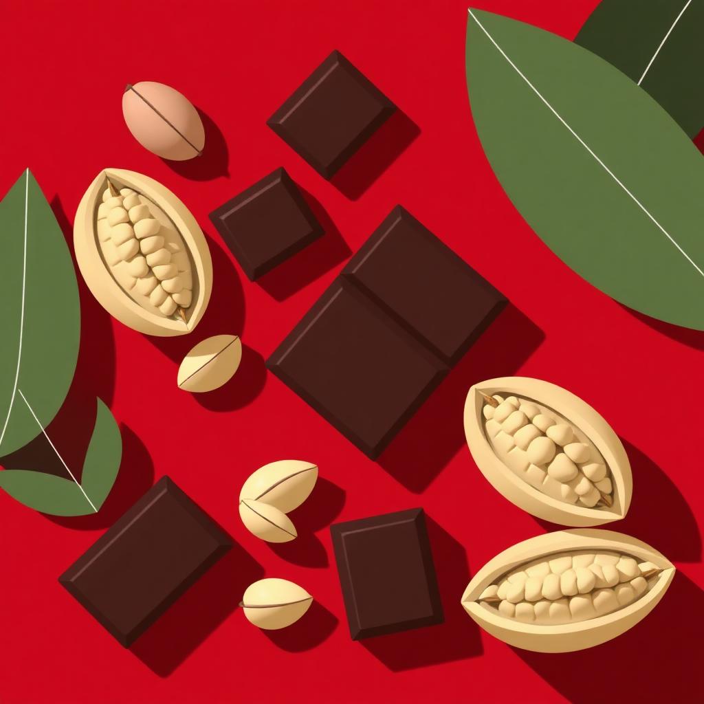 Illustration éditoriale : Chocolat noir (85 %+)