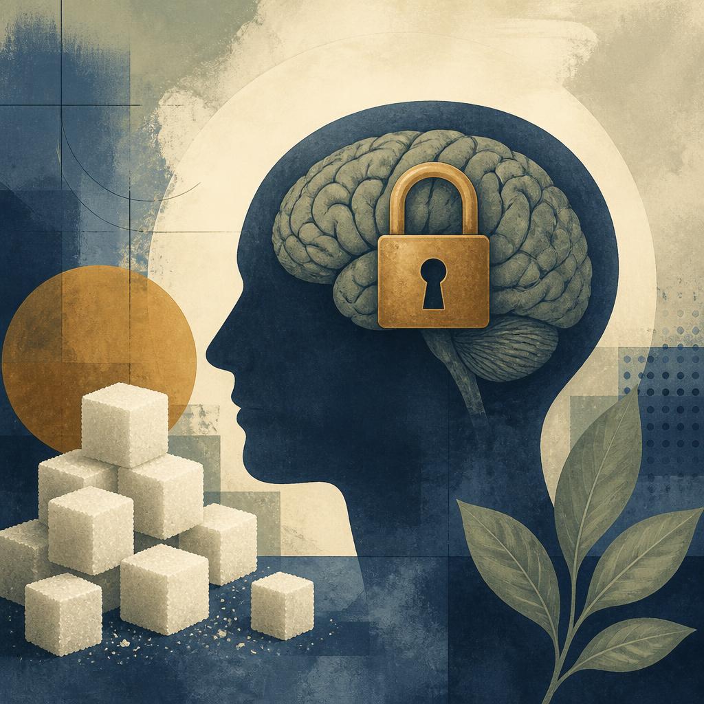 Cubes de sucre et cerveau avec cadenas : résistance à l'insuline