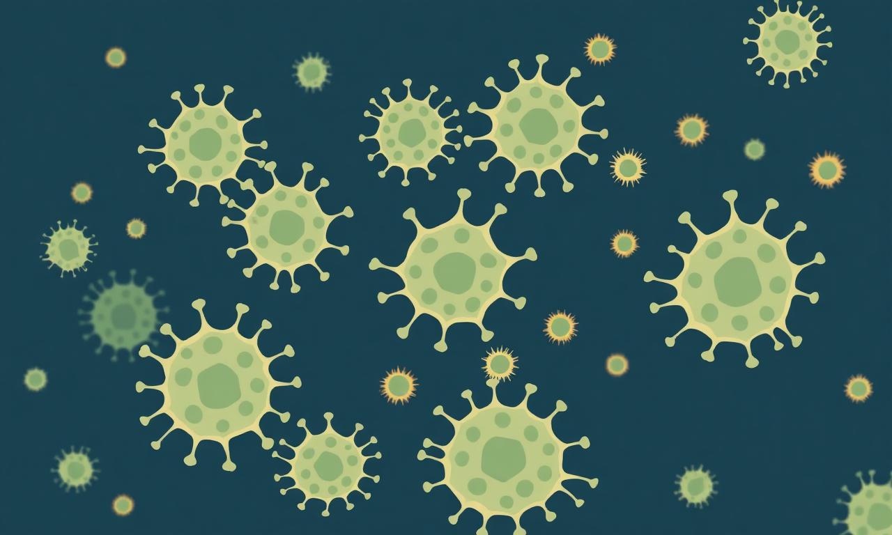 Cellules microgliales en état de surveillance et d'activation
