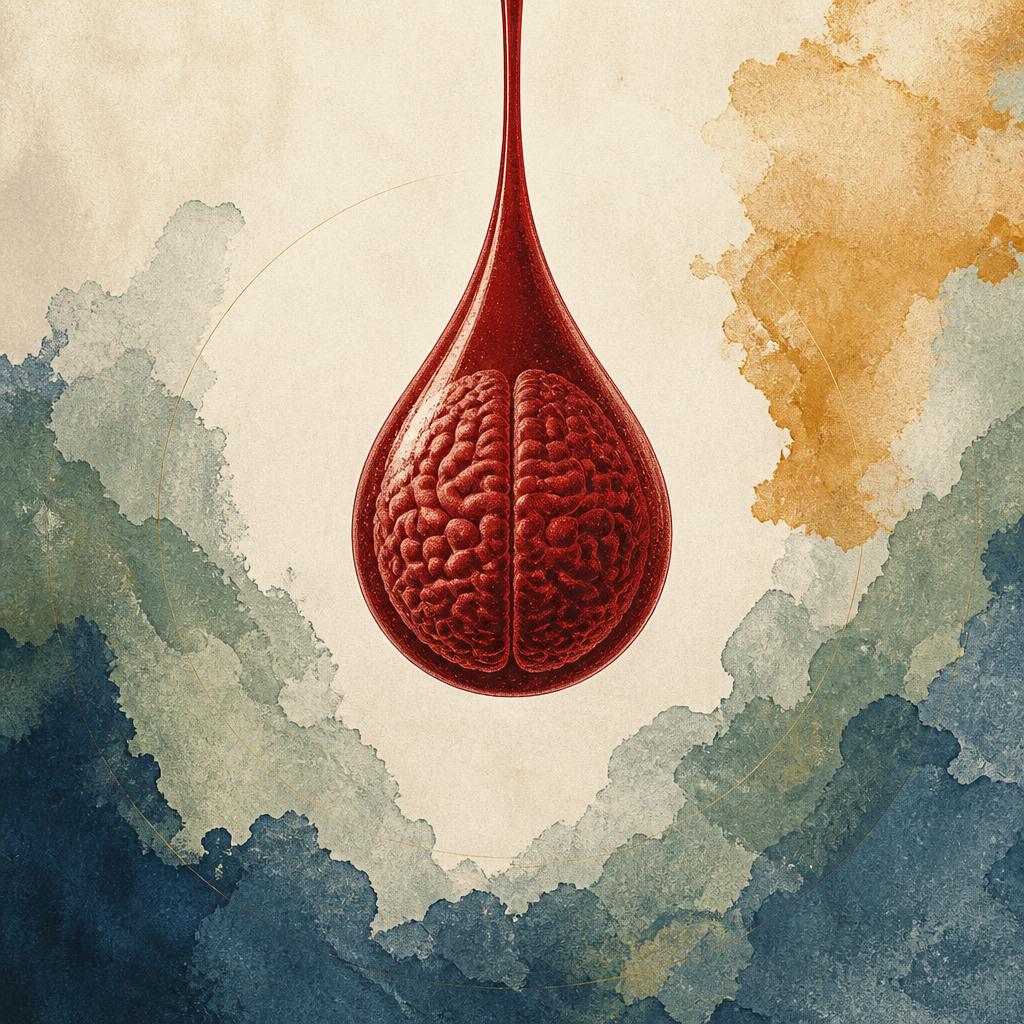 Goutte de sang formant un cerveau : test pTau217