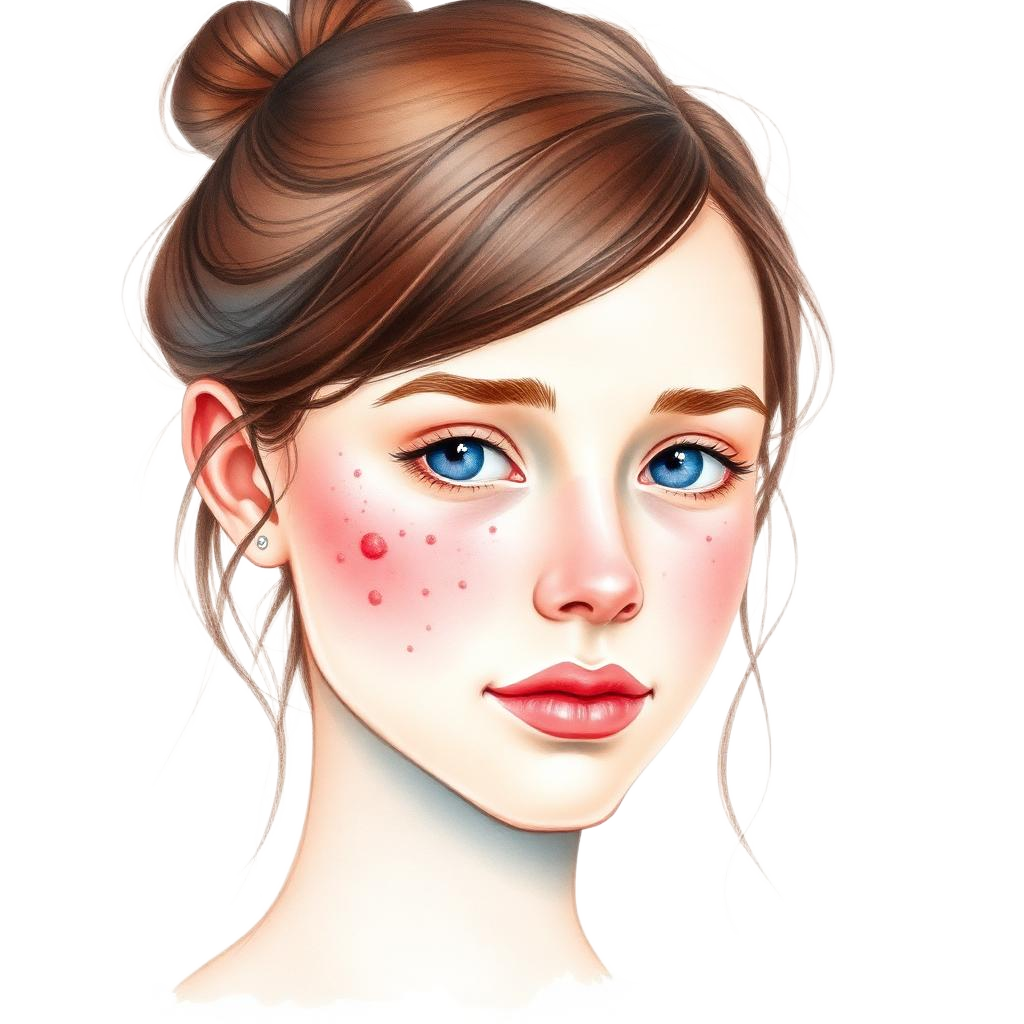 Acné du visage